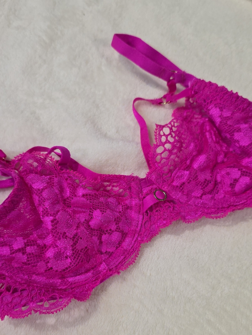 La SENZA Hot Pink Lace Underwire Bra 32B